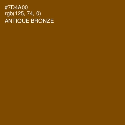#7D4A00 - Antique Bronze Color Image